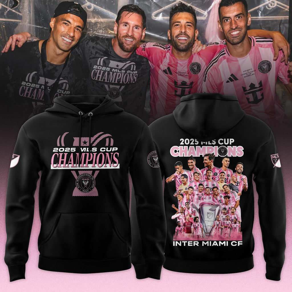 Inter Miami CF 2025 MLS Cup Champions Locker Room Hoodie