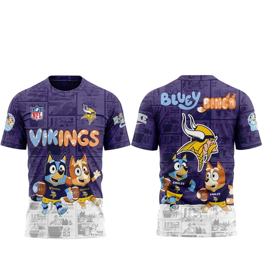 Minnesota Vikings x Bluey and Bingo Shirt