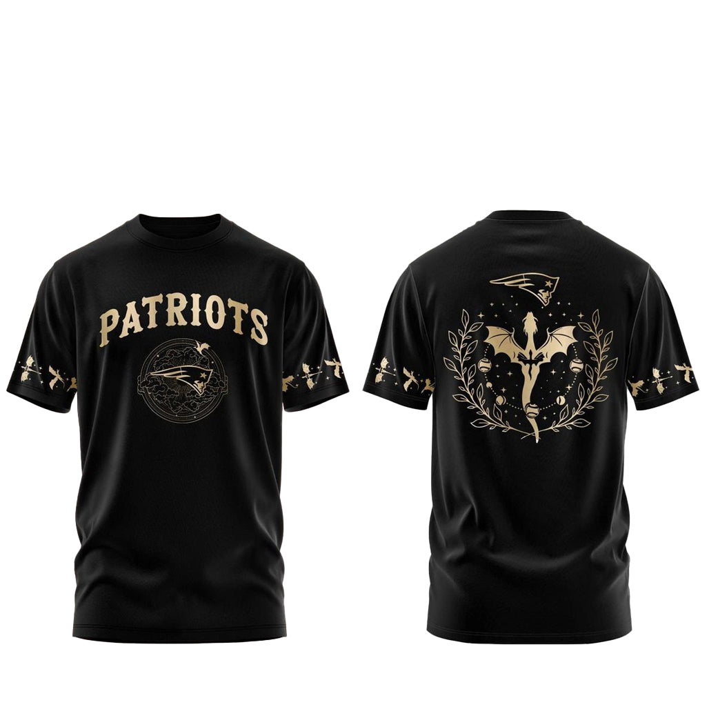 New England Patriots Fourth Wings Night 2026 All Dark Shirt