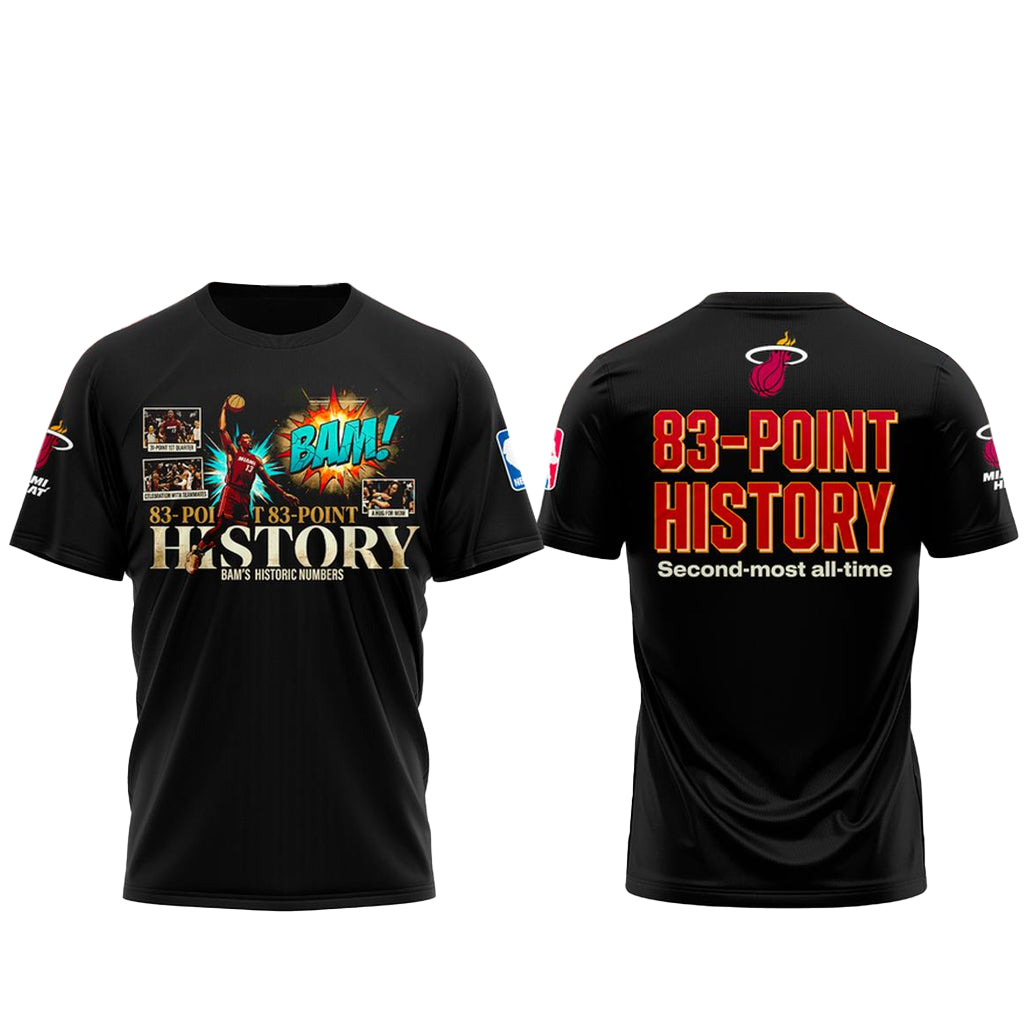 Miami Heat Bam Adebayo 83-Point History 2026 Shirt