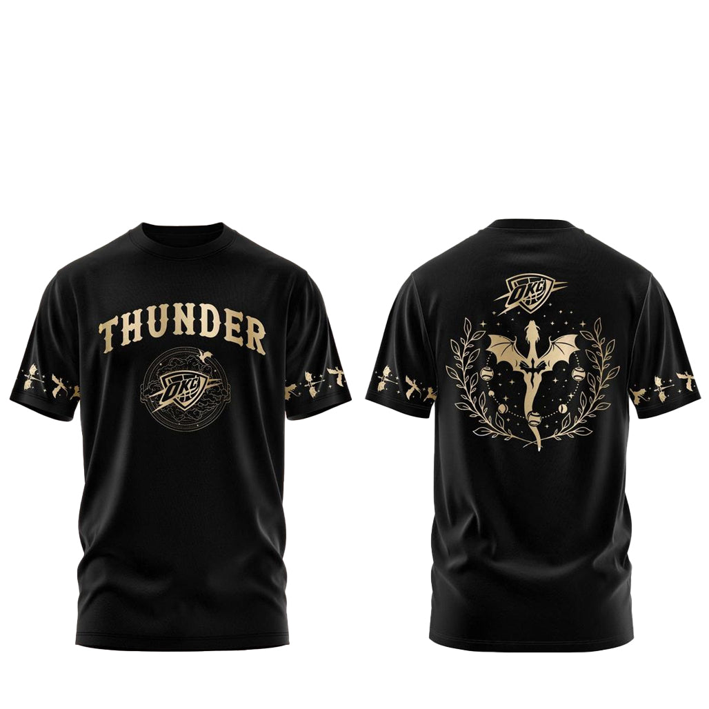Oklahoma City Thunder x Fourth Wings Night 2026 All Dark Shirt