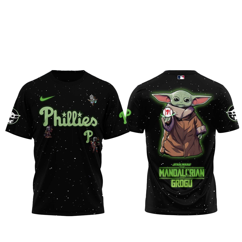 Star Wars Mandalorian Grogu x Philadelphia Phillies 2026 T-Shirt