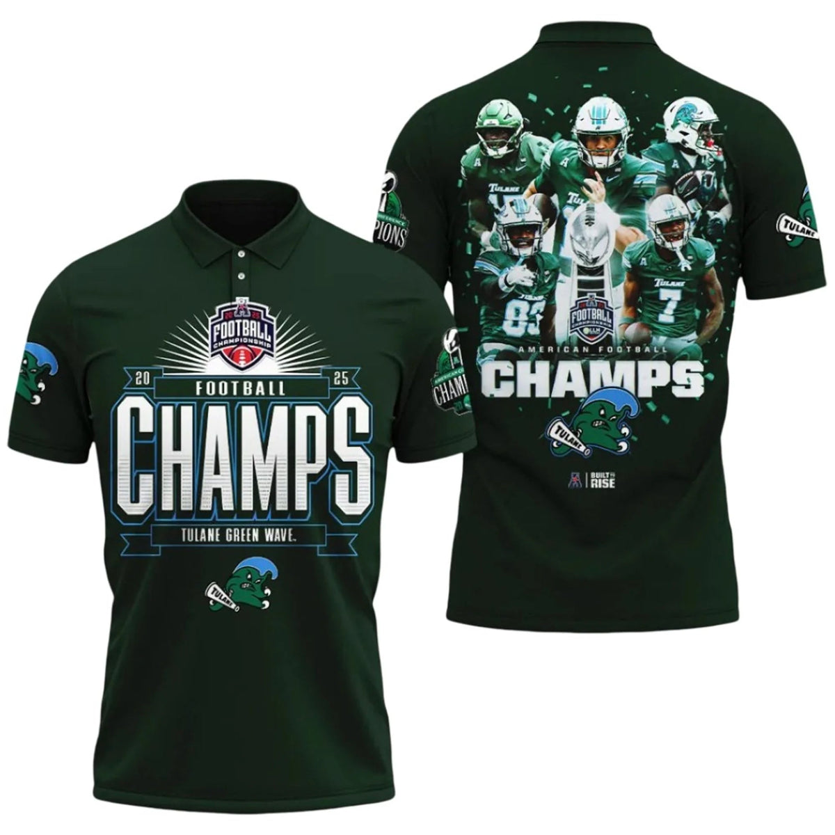 Tulane Green Wave Football Champs Polo Shirt