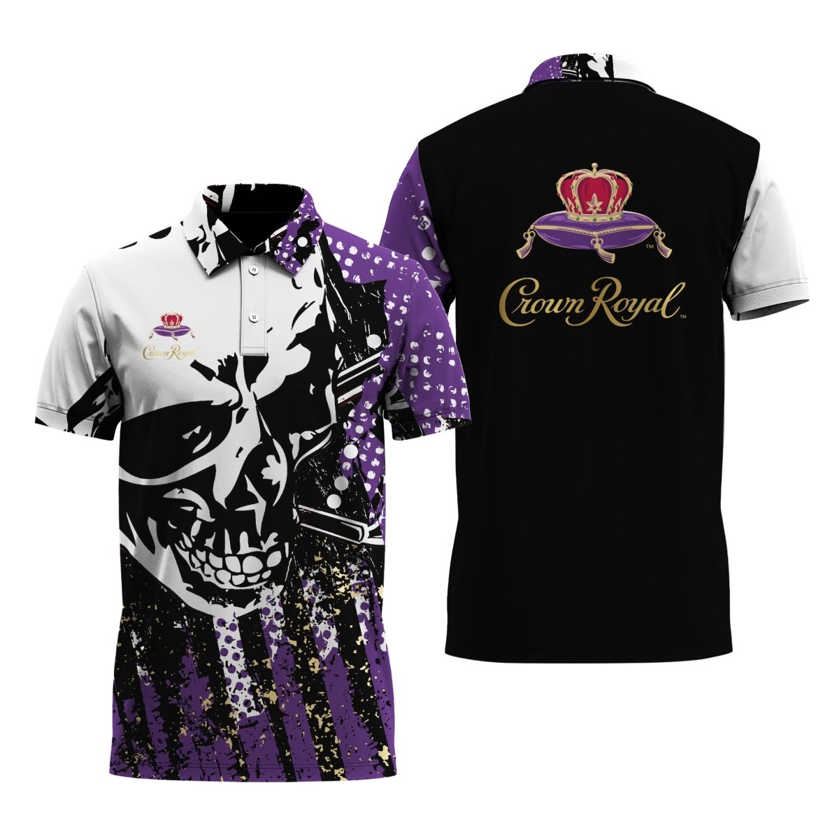 Crown Royal Skull Legend Polo Shirt