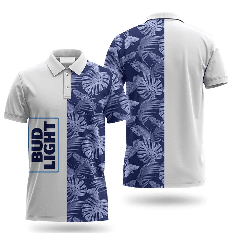 Bud Light Swiss Cheese Leaf Polo Shirt