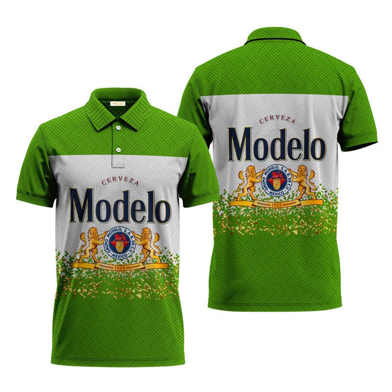 Colorful Modelo Series Green Polo Shirt