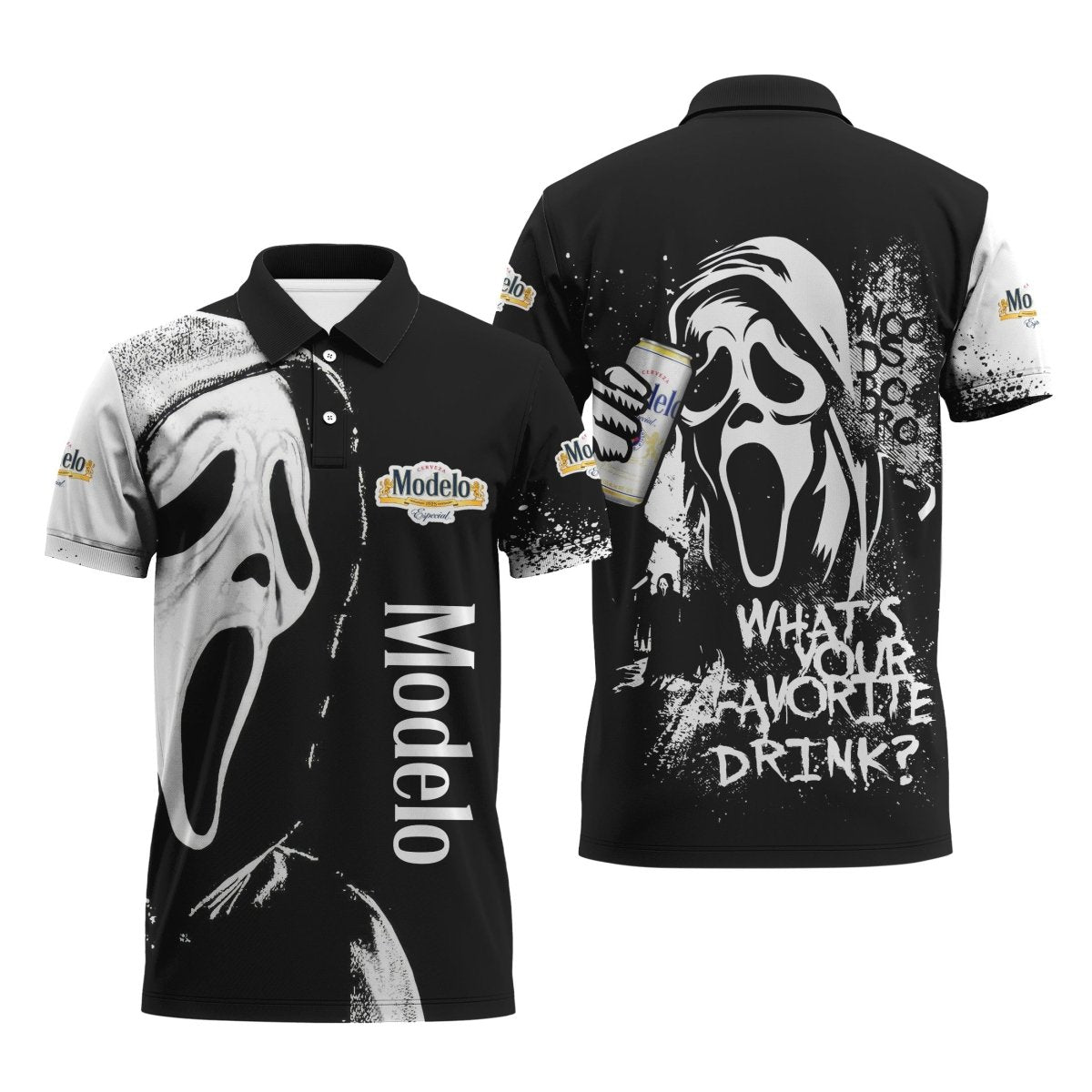 Modelo Ghostface Scream Polo Shirt