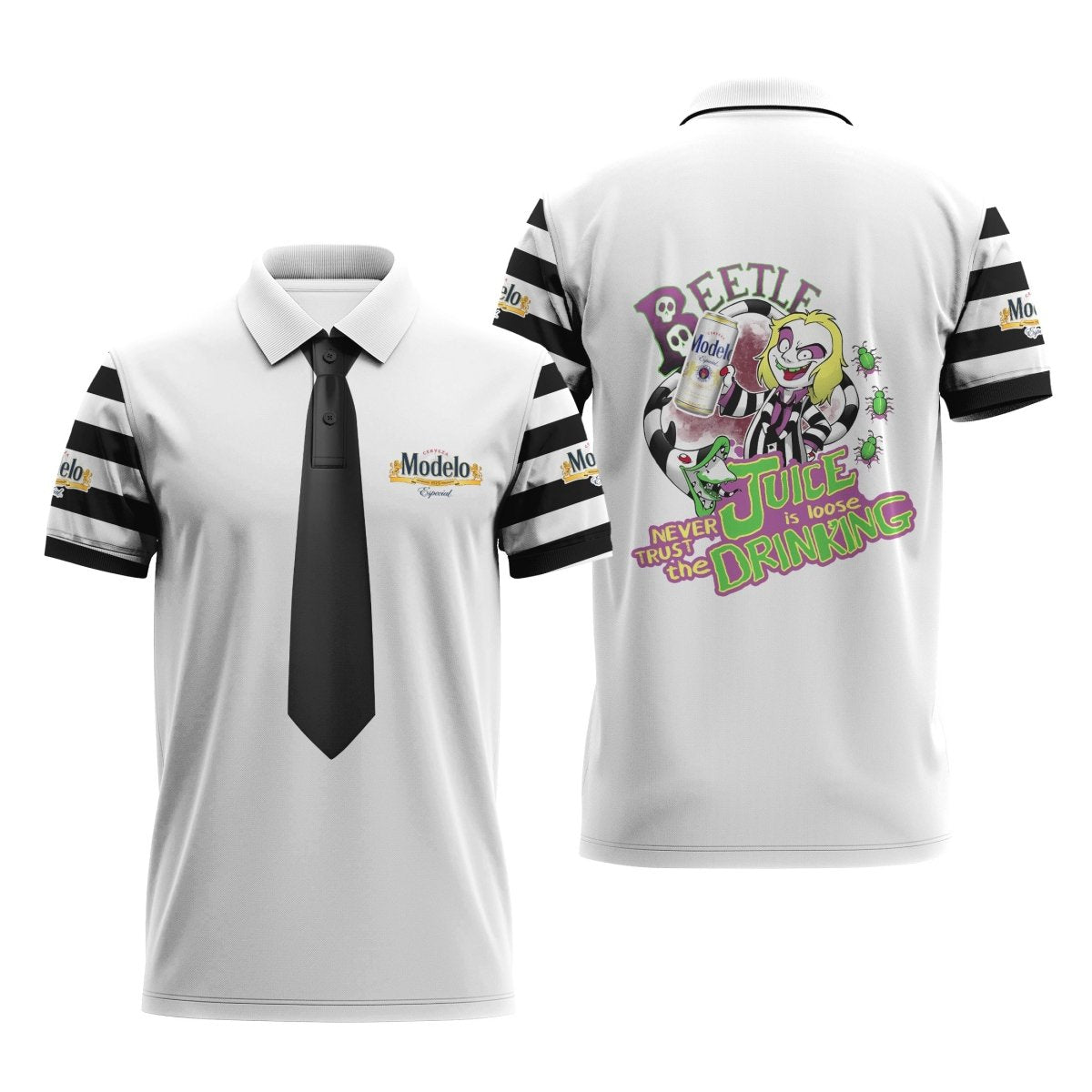 Modelo Is Beetlejuice Drink Polo Shirt