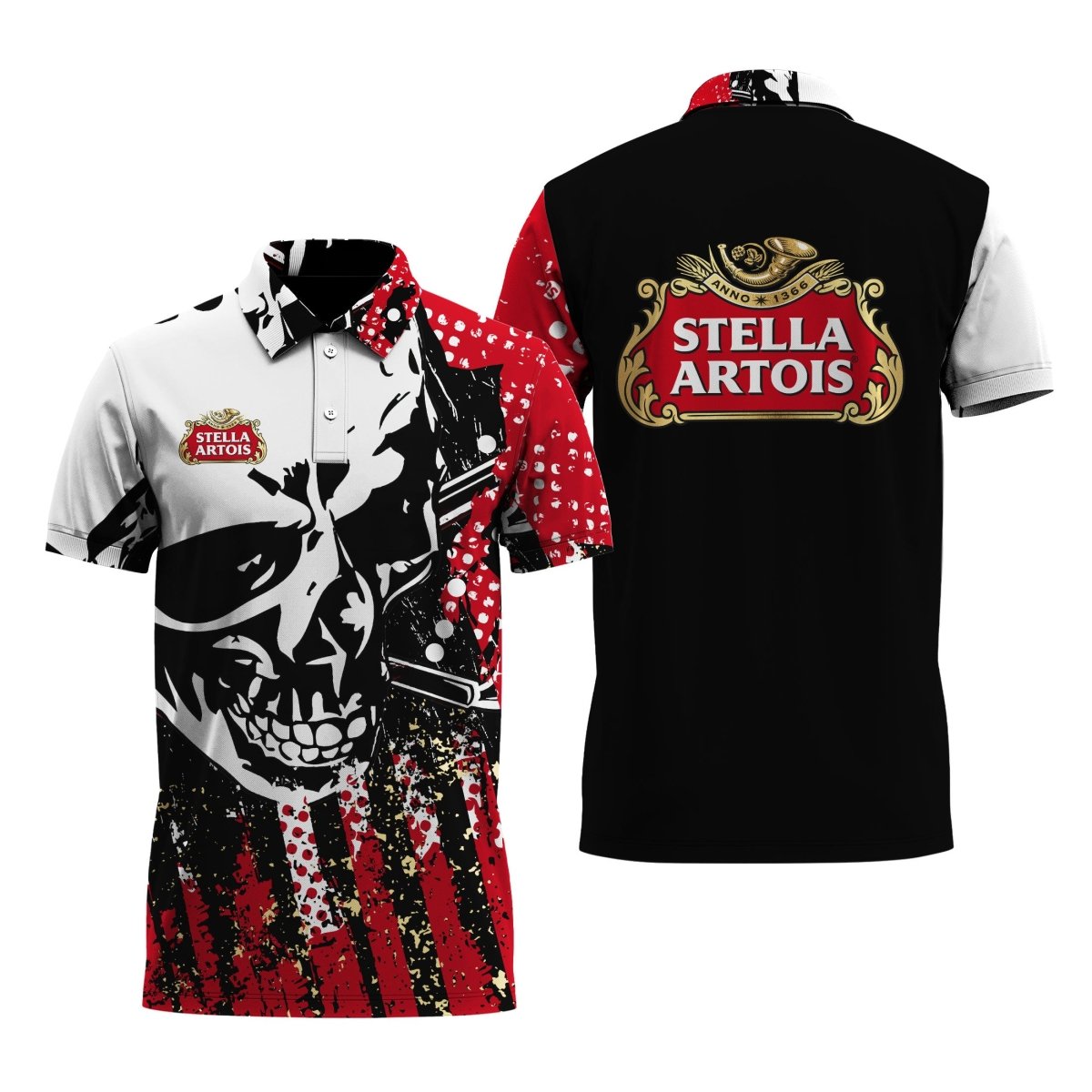 Stella Artois Skull Legend Polo Shirt