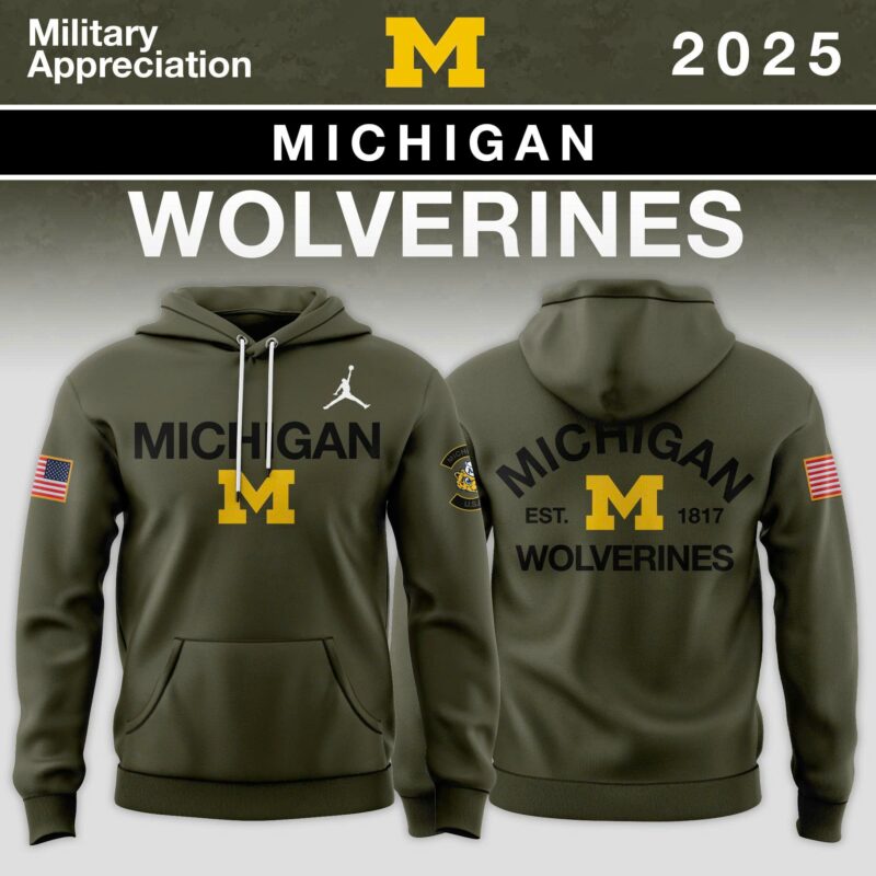 Michigan Wolverines 2025 Military Appreciation Limited Edition Hoodie